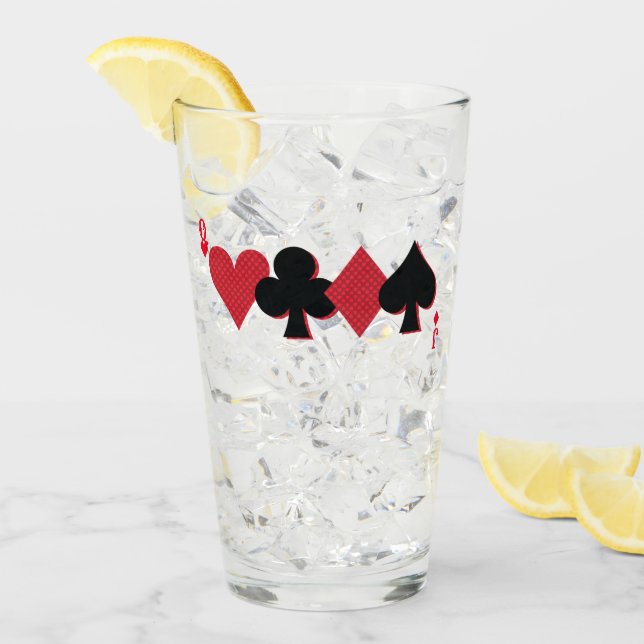 Puente y póquer de cartas de juego monograma perso (Anverso (hielo))