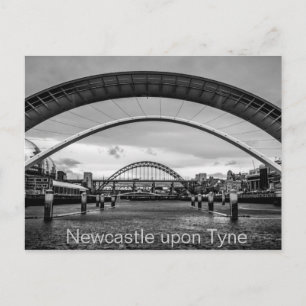 Puentes sobre el río Tyne, postal de Newcastle