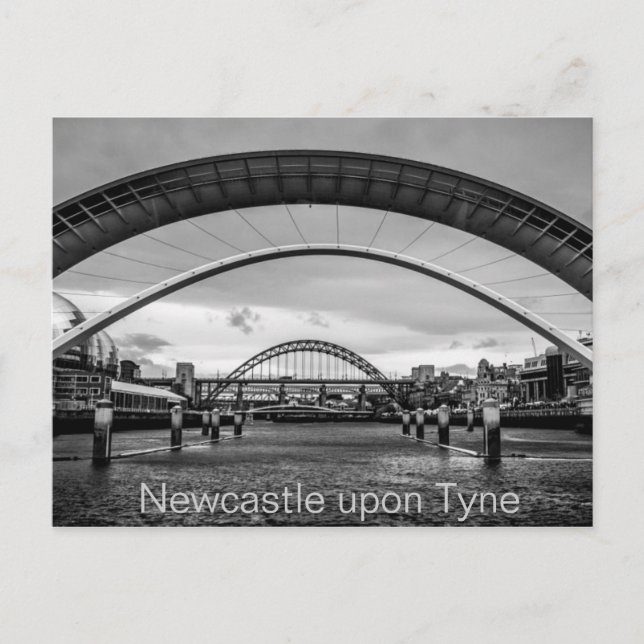 Puentes sobre el río Tyne, postal de Newcastle (Anverso)