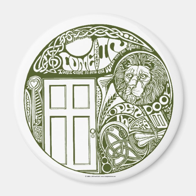 'Puerta 2 corazón' - imán (Frente)