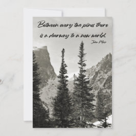 Puerta a un nuevo mundo en las montañas