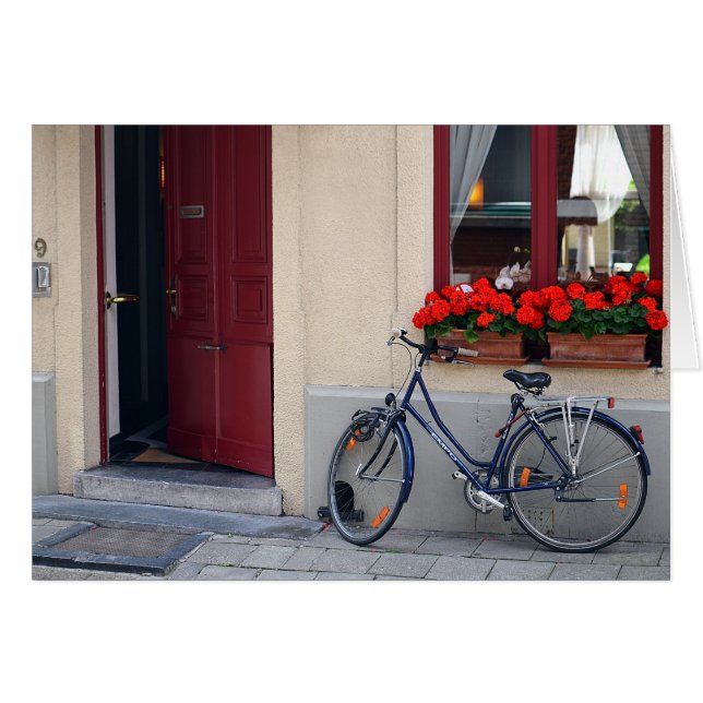 Puerta abierta de Brujas con bicicleta (Anverso (Horizontal))