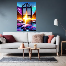 Puerta al más allá | Poster de arte de IA