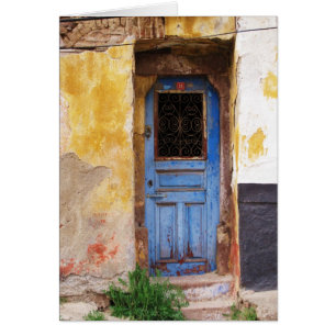 Puerta Azul en la isla griega de Mykonos