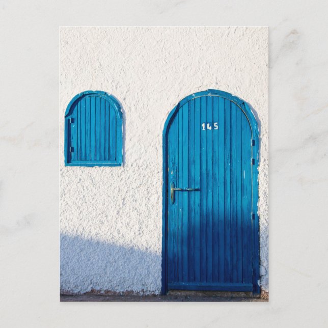 "PUERTA AZUL, MARRUECOS", TARJETA POSTAL DE FOTOGR (Anverso)