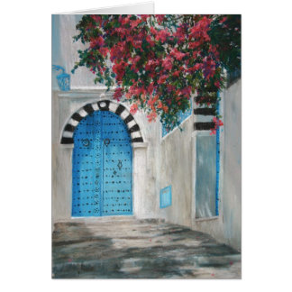 Puerta Azul Sidi Bou Boganvila