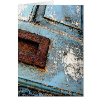 Puerta azul vieja