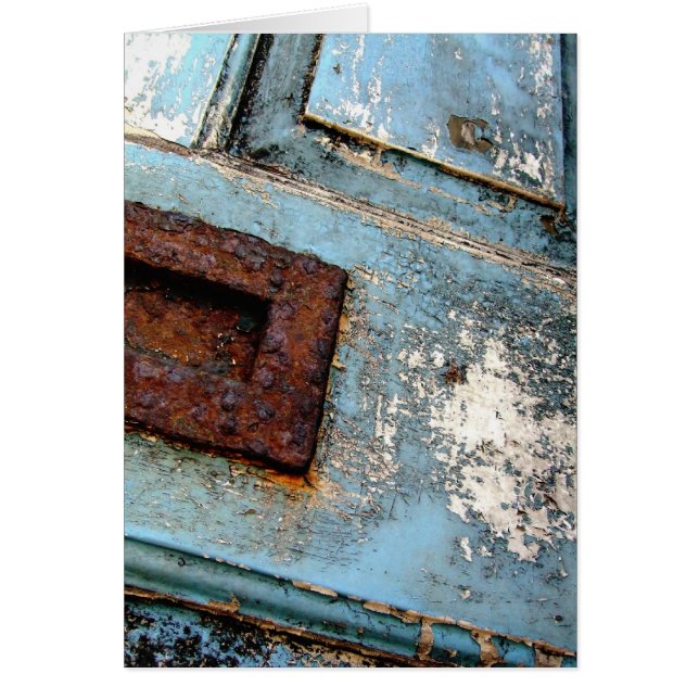 Puerta azul vieja (Frente)