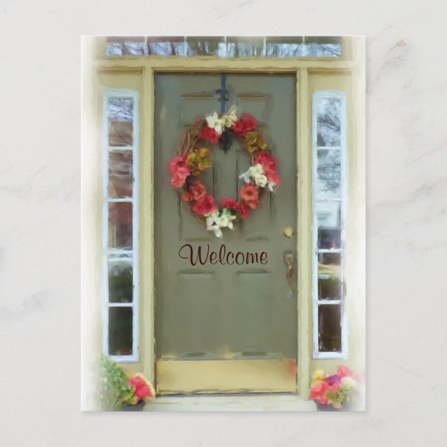 Puerta de Bienvenida Nueva Casa Tarjeta Postal Aca (Anverso)