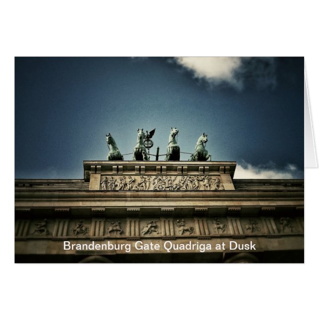 Puerta de Brandenburgo Quadriga Berlín, tarjeta de (Anverso (Horizontal))