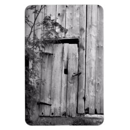 Puerta de granero con imán de árbol