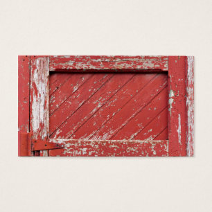 Puerta de granero de madera pintada rojo