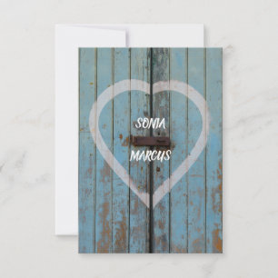 Puerta de granero rústica Invitación de compromiso