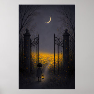 Puerta de jardín amarilla soñadora Arte de pared