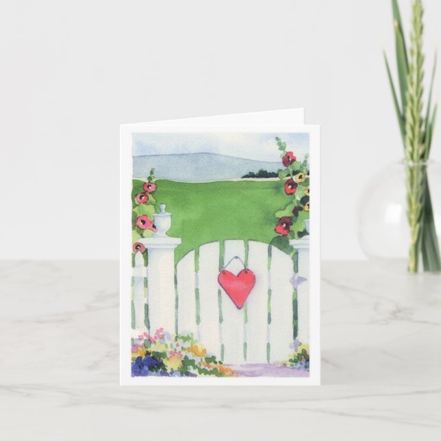 Puerta de jardín - tarjeta de nota (Anverso)