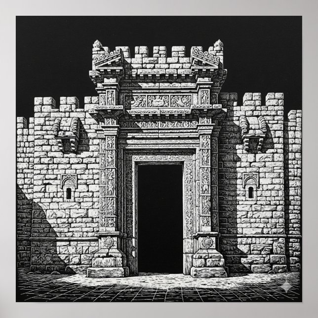 Puerta de la ciudad de arte de Sgraffito (Frente)