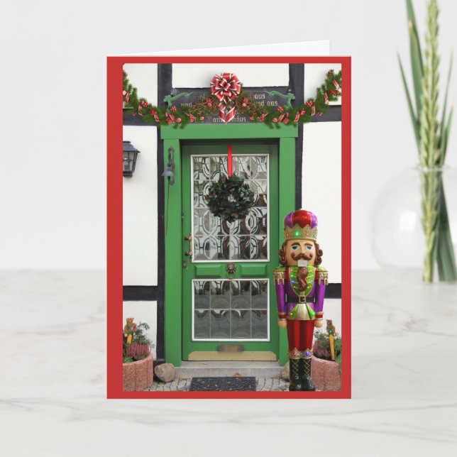 Puerta del navidad con el cascanueces Frohliche (Anverso)