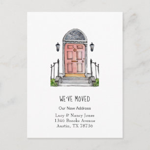 Puerta delantera color agua Hemos movido postales