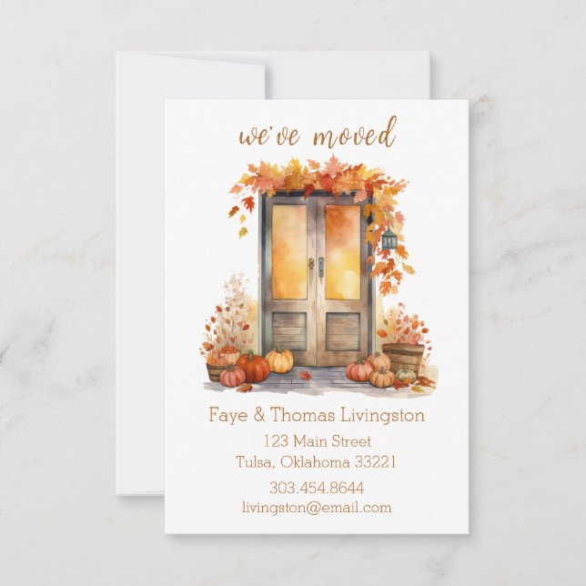 Puerta delantera de hoja de arce, Invitación móvil (Anverso)