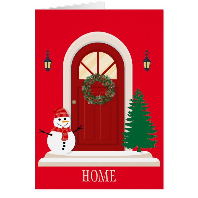 Puerta delantera decorada por navidades (Frente)