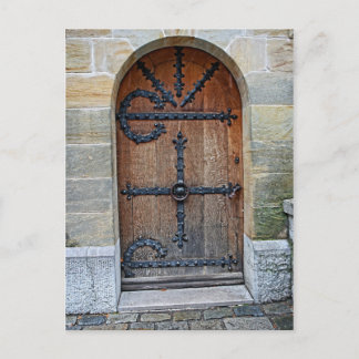 Puerta en la postal del castillo de Neuschwanstein
