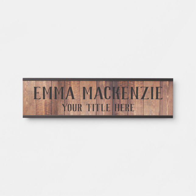 Puerta Letrero colgante de estilo veta de madera para pue (Anverso)