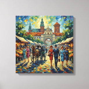 Puerta Medieval de Cracovia Polonia Lienzo Estirad