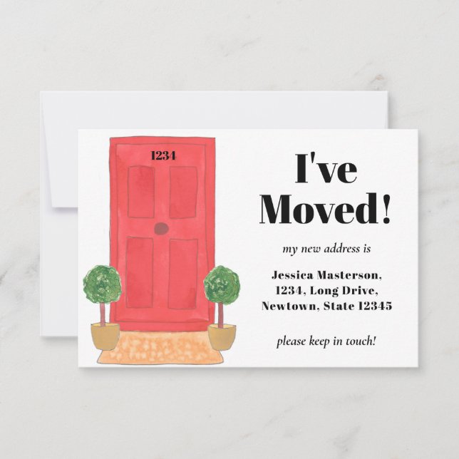 Puerta roja de presupuesto que he movido tarjeta d (Anverso)