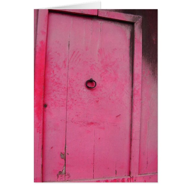 Puerta roja rústica (Frente)