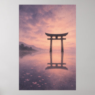 Puerta Torii Japonesa Póster de Arte de Pared Japa