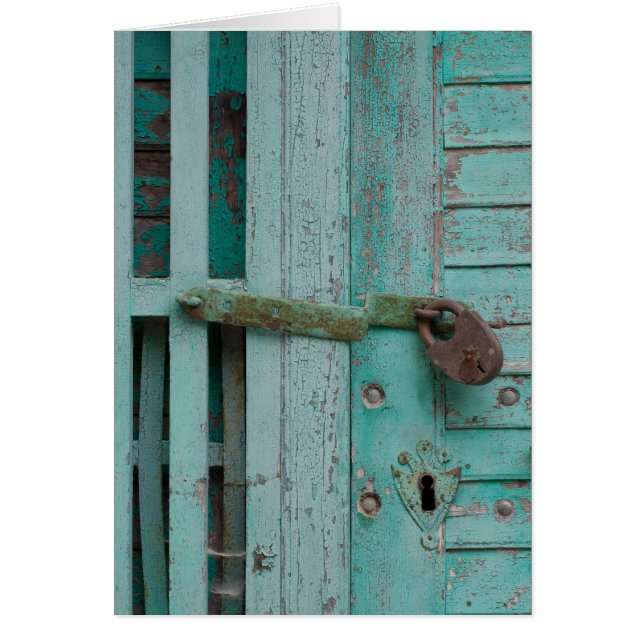 Puerta Turqouise del Weathered (Frente)