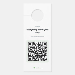 Puertas Colgador de código QR para hoteles y habitaciones