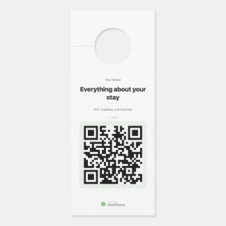 Puertas Colgador de código QR para hoteles y habitaciones