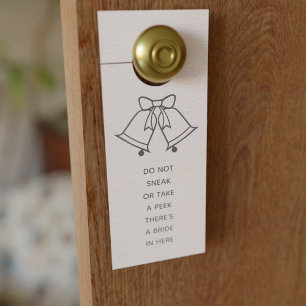 Puertas Colgador de puerta rosa sonrojado para novia de bo