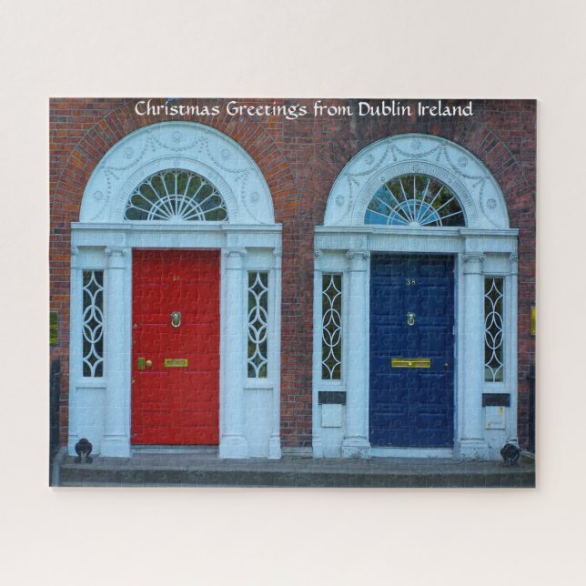 Puertas georgianas de Dublín Irlanda. Rompecabezas (Horizontal)