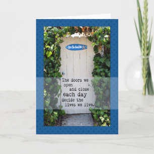 Puertas nosotros tarjeta de felicitación de la
