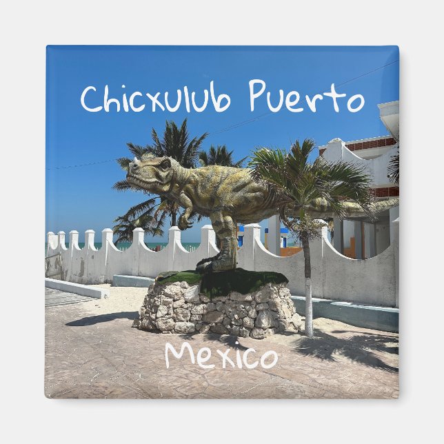 Puerto Chicxulub, México - imán cuadrado (Frente)