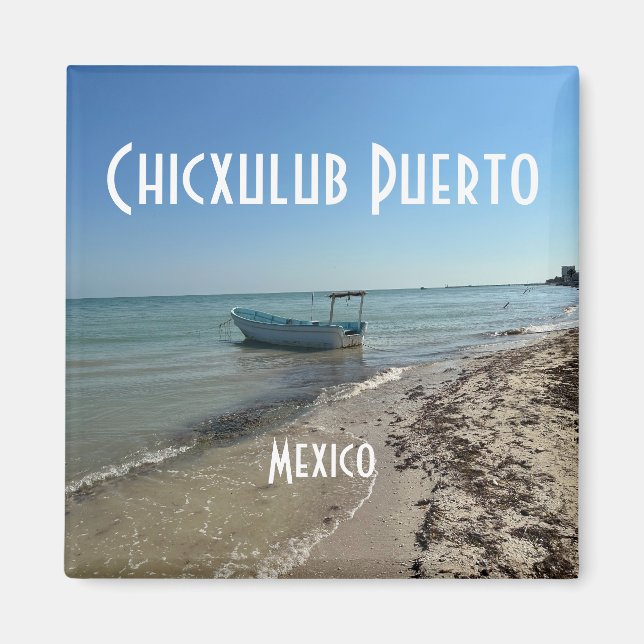 Puerto Chicxulub, México - imán cuadrado (Frente)