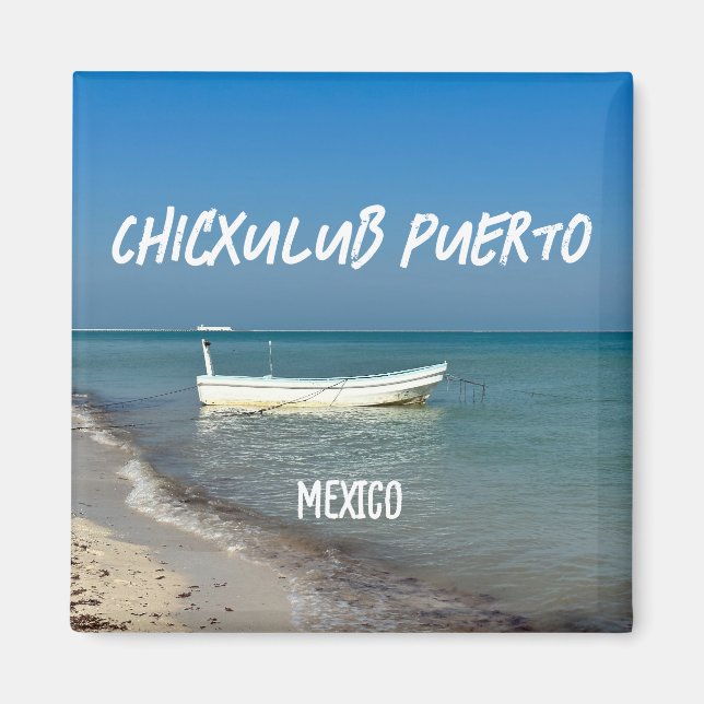 Puerto Chicxulub, México - imán cuadrado (Frente)