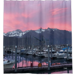 Puerto de barco Rosa Sunrise - Cortina de ducha