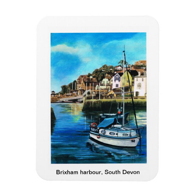 puerto de Brixham, imán South Devon Fridge (Vertical)