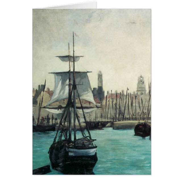 Puerto de Calais por Manet, arte del impresionismo (Frente)