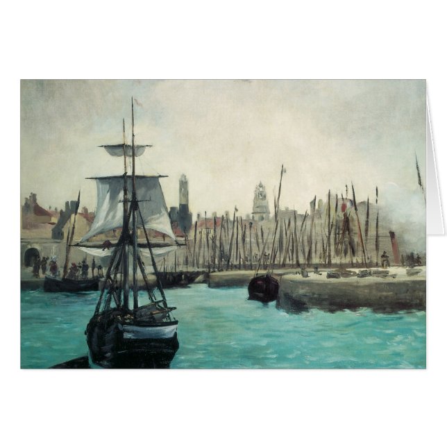 Puerto de Calais por Manet, arte del impresionismo (Anverso (Horizontal))