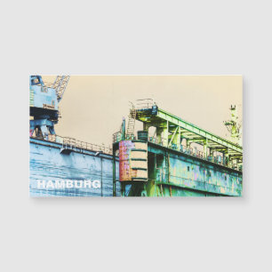 Puerto de Hamburgo Alemania Dock Pop Art - Tarjeta