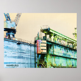 Puerto de Hamburgo - Arte de Sachers - Póster