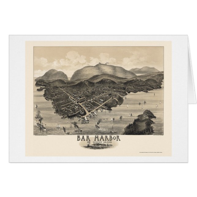 Puerto de la barra, YO mapa panorámico - 1886 (Anverso (Horizontal))