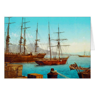 Puerto de Nápoles Italia siglo XIX