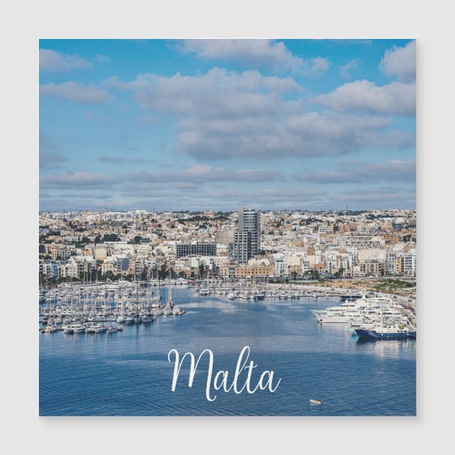 Puerto de Sliema con edificios y embarcaciones mod (Anverso)