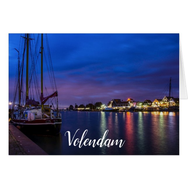 Puerto de Volendam iluminado por la noche (Anverso (Horizontal))