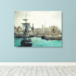 Puerto en Calais por Manet, Arte Impresionista Vin